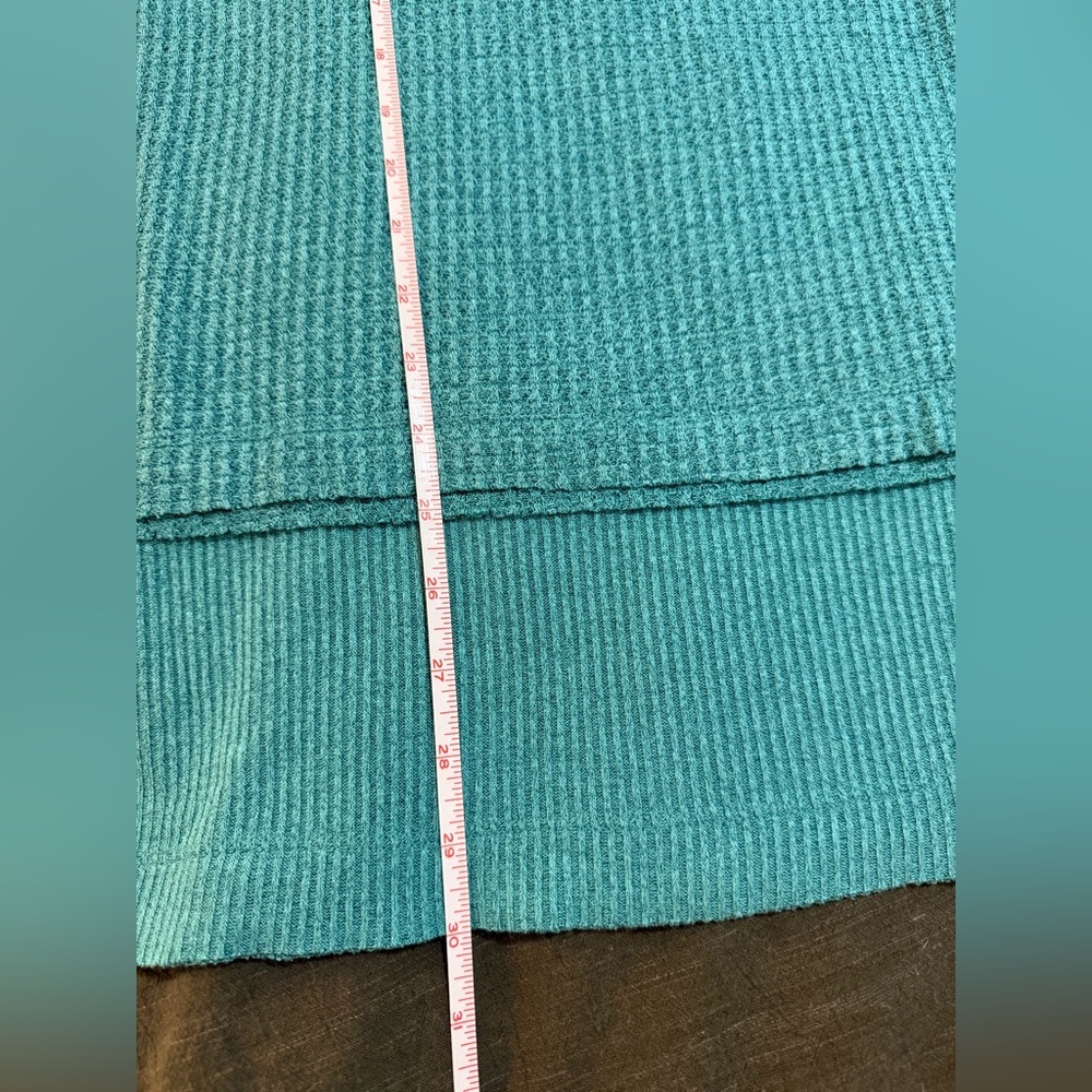 We The Free/Free People North Shore Thermal Tunic Top in Turquoise, Small - Picture 13 of 14